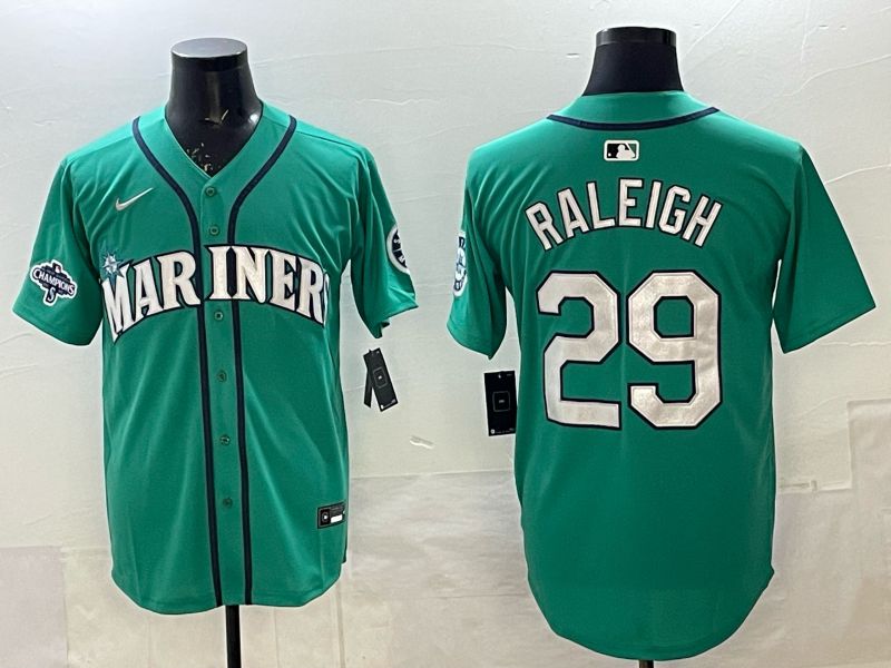 Men Seattle Mariners #29 Raleigh Green Game Nike MLB 2025 Jersey 006->seattle mariners->MLB Jersey
